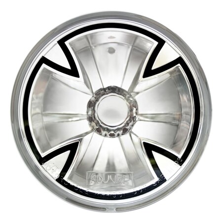 Newalthlete 4.5 in. Diamond Cut Iron Cross Headlamp with H4 Bulb with Bulb Cover Ice NE2998475